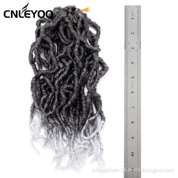 Factory 10 Inch 24 Roots New Faux Loc Crochet Braids Short Nu Locs Crochet Hair For Women